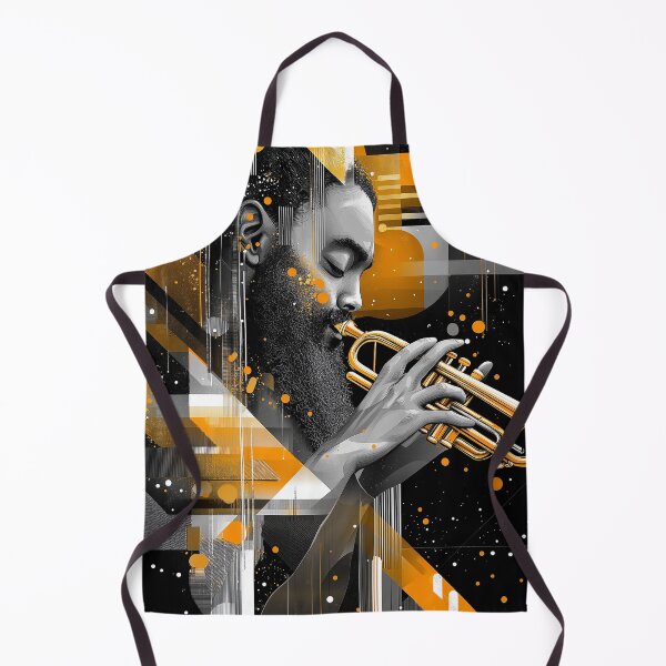 Item preview, Black man with a long beard playing trumpet designed and sold by alessionastro.