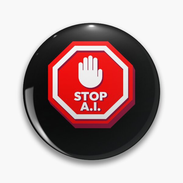 Item preview, Stop Ai Sign Against AI designed and sold by MooonTees.