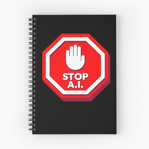 Item preview, Stop Ai Sign Against AI designed and sold by MooonTees.
