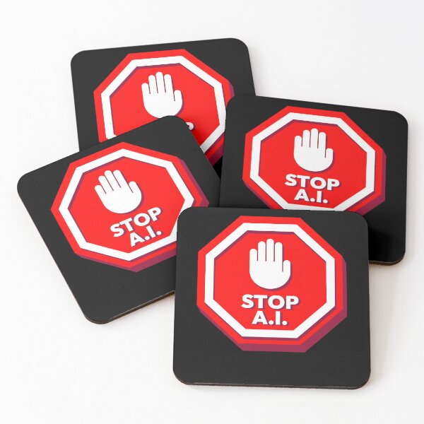 Item preview, Stop Ai Sign Against AI designed and sold by MooonTees.
