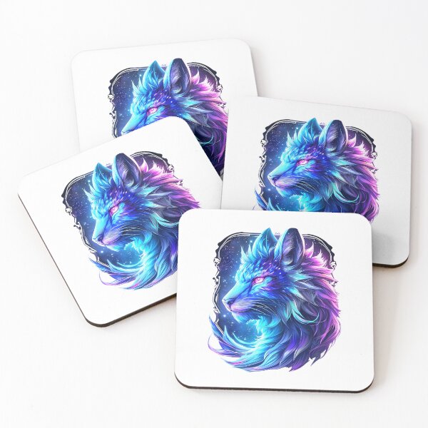 Item preview, Cosmic Lyran Feline - Vibrant Neon Fantasy Art designed and sold by MystiqSlav.