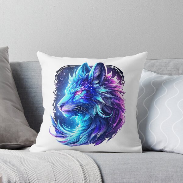 Item preview, Cosmic Lyran Feline - Vibrant Neon Fantasy Art designed and sold by MystiqSlav.