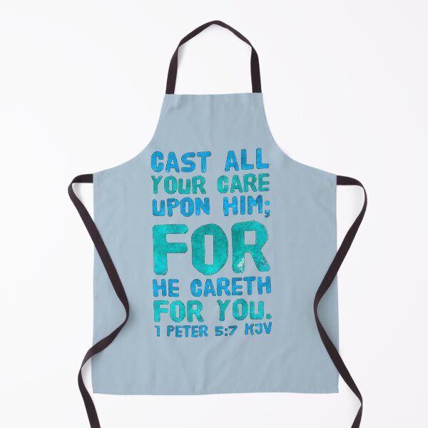 Item preview, KJV 1 Peter 5:7, Christian Bible Verse Typography designed and sold by Our Bible Journey.