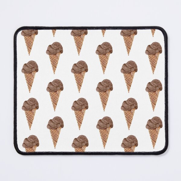 Item preview, Watercolor Chocolate Ice Cream On Waffle Cone designed and sold by daphsam.