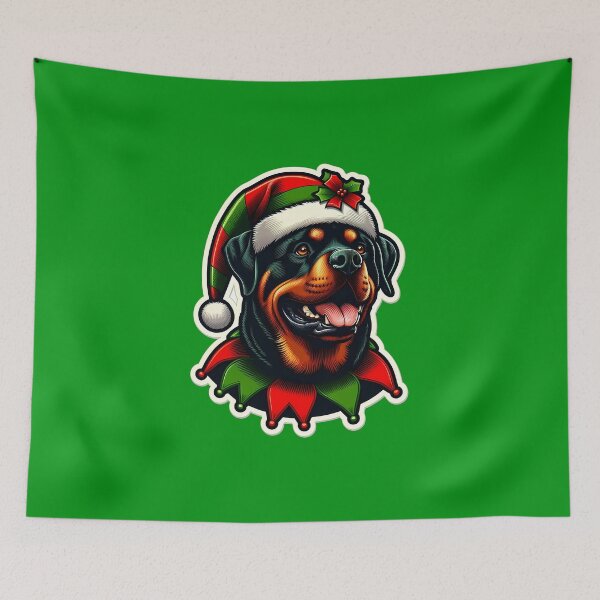 Item preview, Rottweiler, Rotie Xmas elf gift designed and sold by ThisDress.