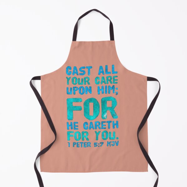Item preview, KJV 1 Peter 5:7, Christian Bible Verse Typography designed and sold by Our Bible Journey.