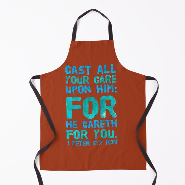 Item preview, KJV 1 Peter 5:7, Christian Bible Verse Typography designed and sold by Our Bible Journey.