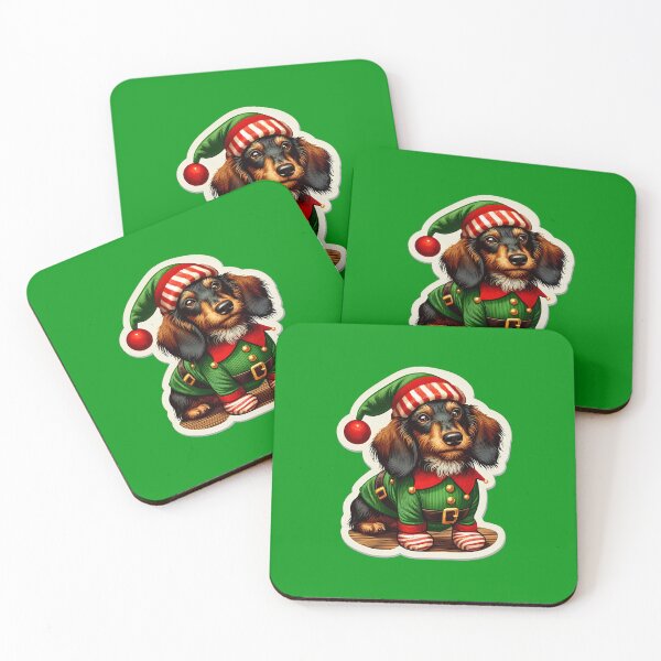 Item preview, Wire-haired Dachshund Wiener Sausage Xmas elf gift designed and sold by ThisDress.
