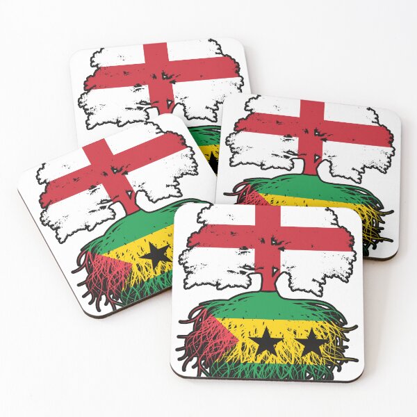 Item preview, Sao Tome and Principe Sao Tomean English England Tree Roots Flag designed and sold by FlagX.