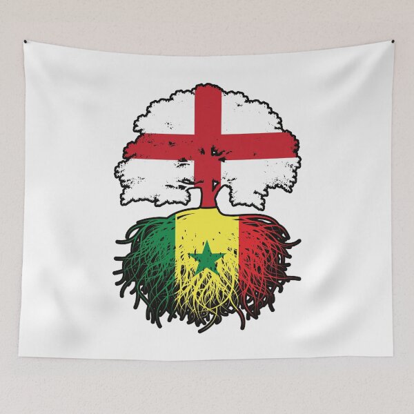 Item preview, Senegal Senegalese English England Tree Roots Flag designed and sold by FlagX.