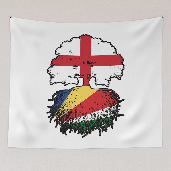 Item preview, Seychelles Seychellois English England Tree Roots Flag designed and sold by FlagX.