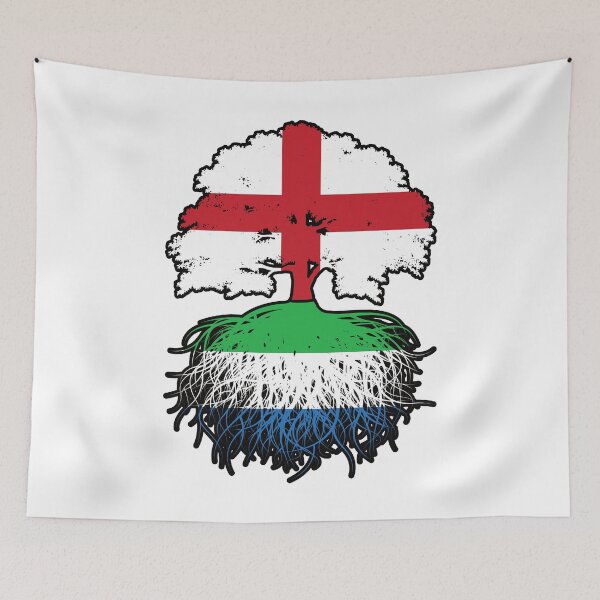 Item preview, Sierra Leone Sierra Leonean English England Tree Roots Flag designed and sold by FlagX.