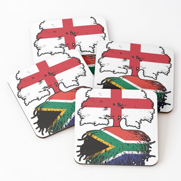 Item preview, Sudáfrica Sudáfrica Inglés Inglaterra Raíces de árboles Bandera designed and sold by FlagX.