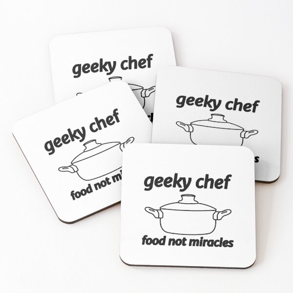 Item preview, Geeky chef. Food not miracles designed and sold by FirstTimeTees.
