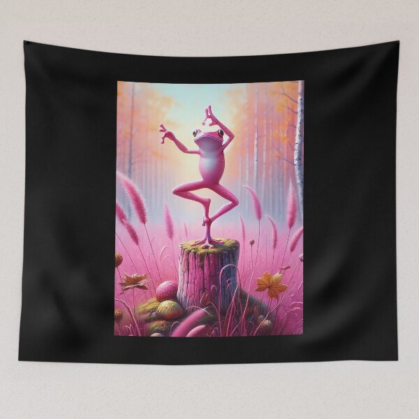 Item preview, Pink Frog Yoga designed and sold by ipan.