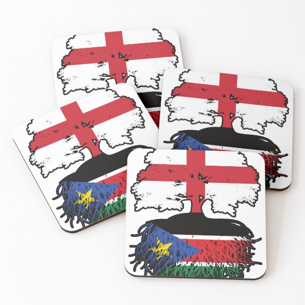 Item preview, South Sudan South Sudanese English England Tree Roots Flag designed and sold by FlagX.
