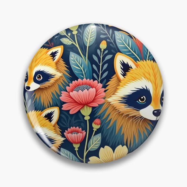 Item preview, Beautiful raccoon and floral pattern designed and sold by Nolan6.