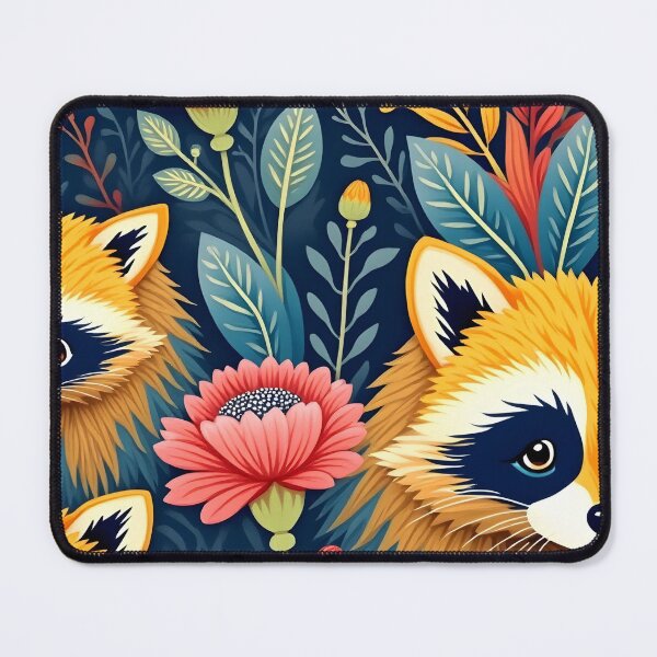 Item preview, Beautiful raccoon and floral pattern designed and sold by Nolan6.