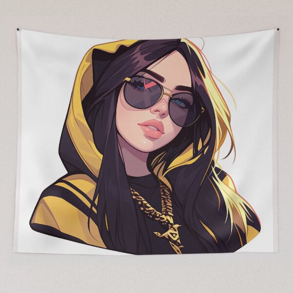 Item preview, Billie's hair inspired avatar designed and sold by Nowshin Tasnim.