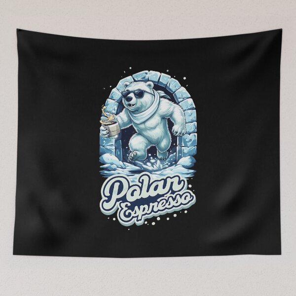 Item preview, Polar Espresso – Funny Coffee Lover Bear designed and sold by SamSupershirt.