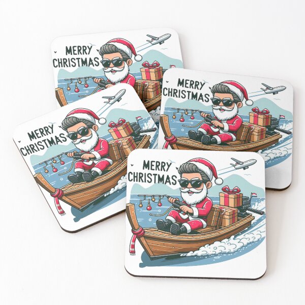 Item preview, Santa Riding a Long-Tail Boat in Thailand designed and sold by CeammiShop.