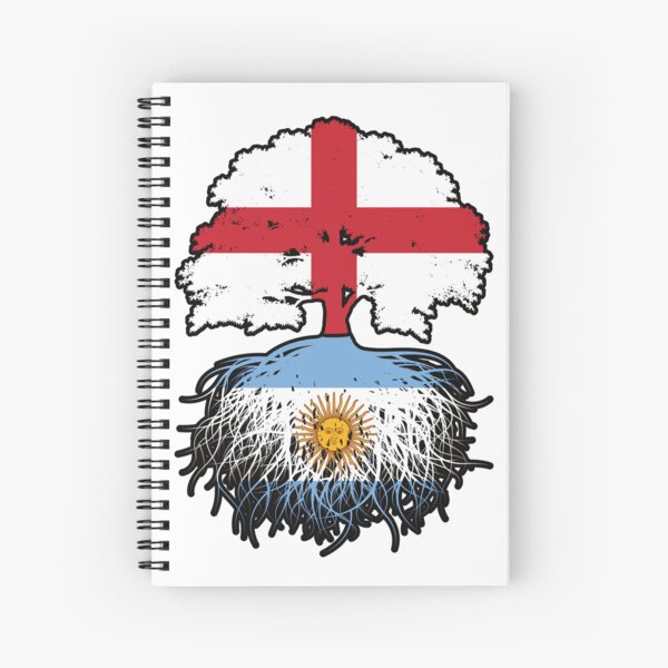 Aperçu de l'œuvre Argentine Argentine Anglais Angleterre Racines d'arbres Drapeau créée et vendue par FlagX.