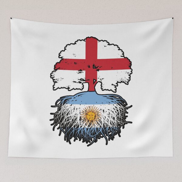 Item preview, Argentina Argentine English England Tree Roots Flag designed and sold by FlagX.