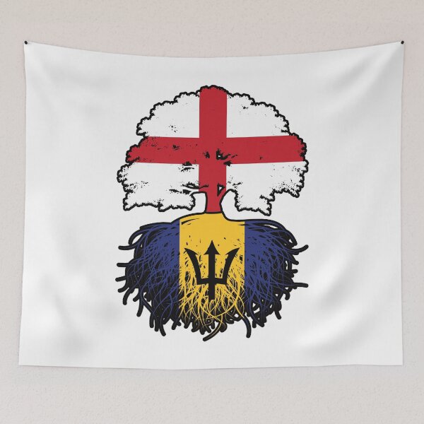 Item preview, Barbados Barbadian English England Tree Roots Flag designed and sold by FlagX.