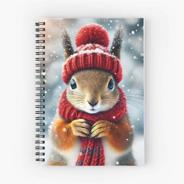 Item preview, Cozy Squirrel in Winter Scarf designed and sold by FantasyVillaArt.