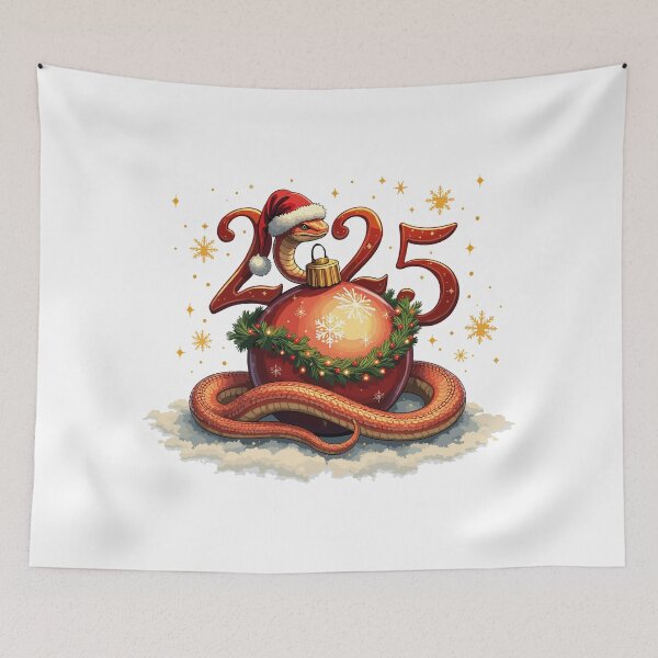 Item preview, snake christmas / christmas 2025 designed and sold by Krasnovaovaova.