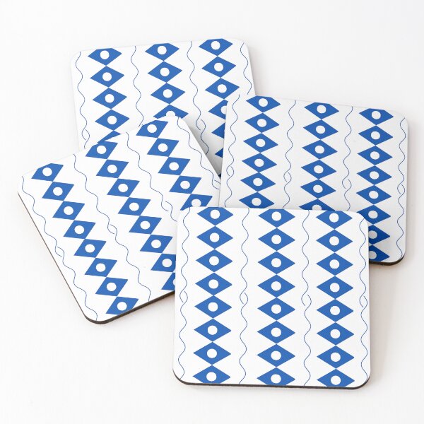 Item preview, Geometric Pattern in Blue designed and sold by LuLuCreate.