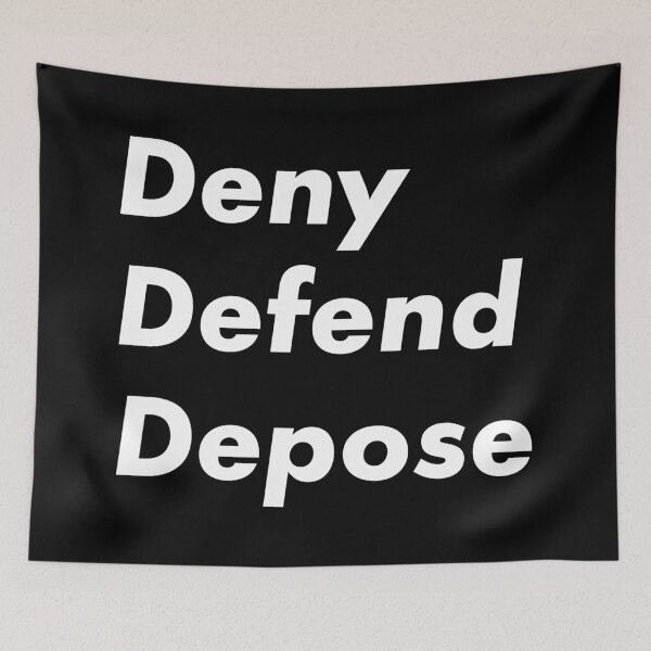 Item preview, Deny Defend Depose Bold Statement Typography Design designed and sold by thegoodwordsco.