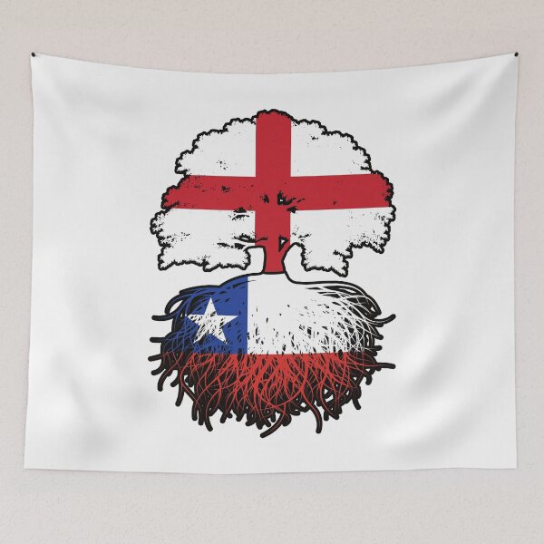 Item preview, Chile Chilean English England Tree Roots Flag designed and sold by FlagX.
