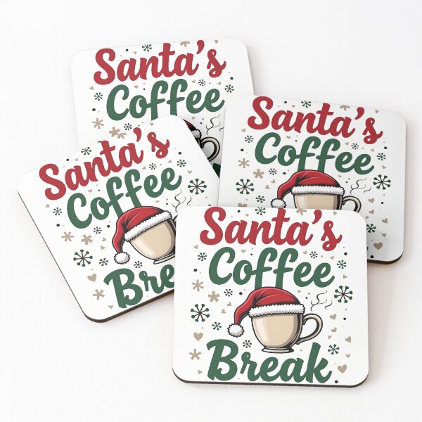 Item preview, Santa’s Coffee Break - Festive Holiday  designed and sold by RAOGY.