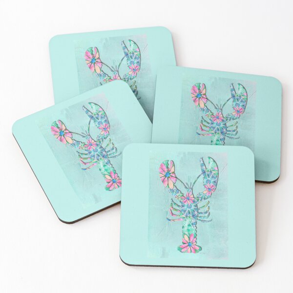 Item preview, Dancing Daisies Lobster Beach Art 1 On Light Blue designed and sold by Sharon Cummings Art.