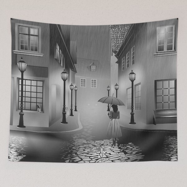 Item preview, Rainy Night in a Quiet Town designed and sold by Art By M.