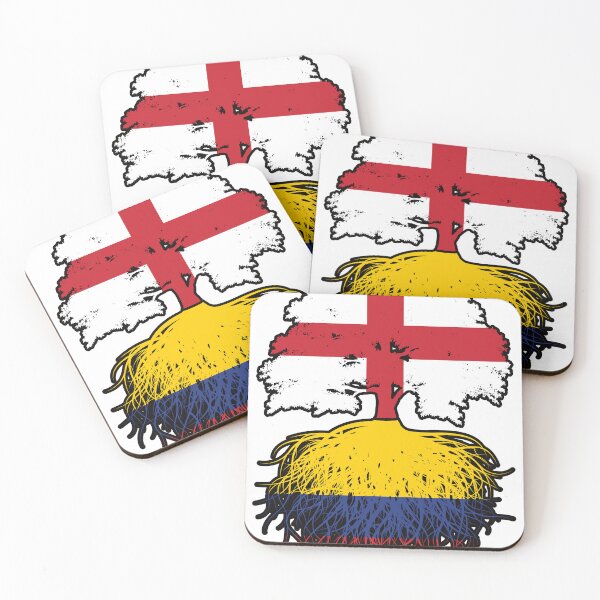 Item preview, Colombia Colombian English England Tree Roots Flag designed and sold by FlagX.