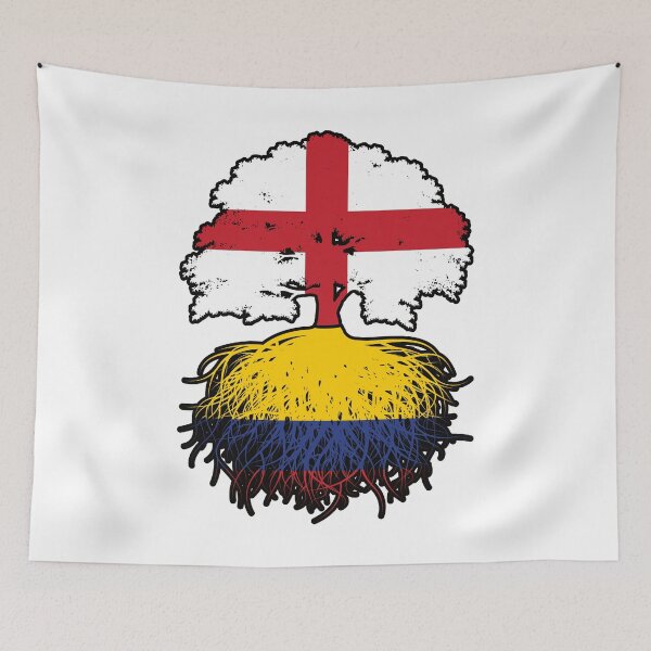 Item preview, Colombia Colombian English England Tree Roots Flag designed and sold by FlagX.