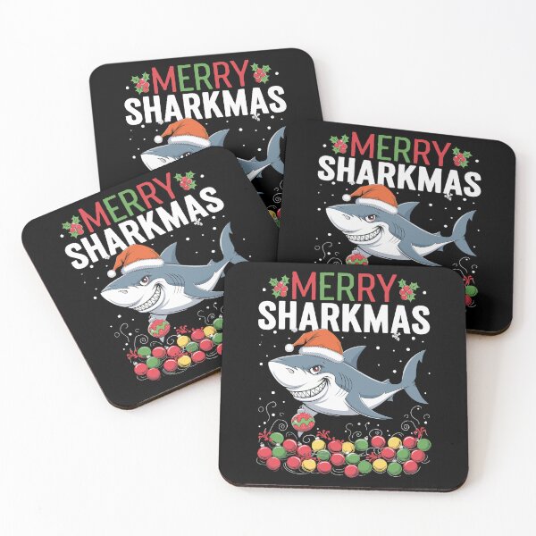 Item preview, Merry Sharkmas Festive Holiday Shark designed and sold by InsanseCreation.