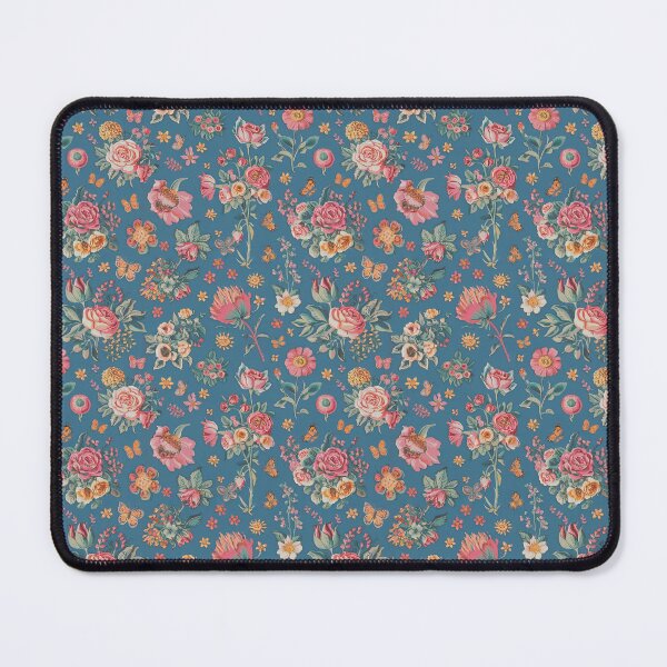 Item preview, Retro Floral Pattern in Blue designed and sold by SamJanner.