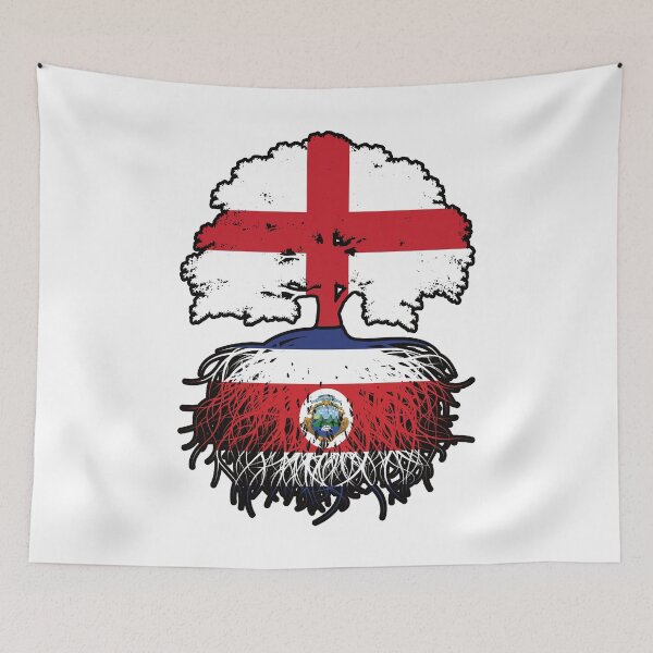Item preview, Costa Rica Costa Rican English England Tree Roots Flag designed and sold by FlagX.