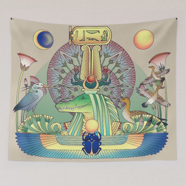 Item preview, Devotional Tapestry to Sobek, God of the Nile. designed and sold by Benjamin Lou.