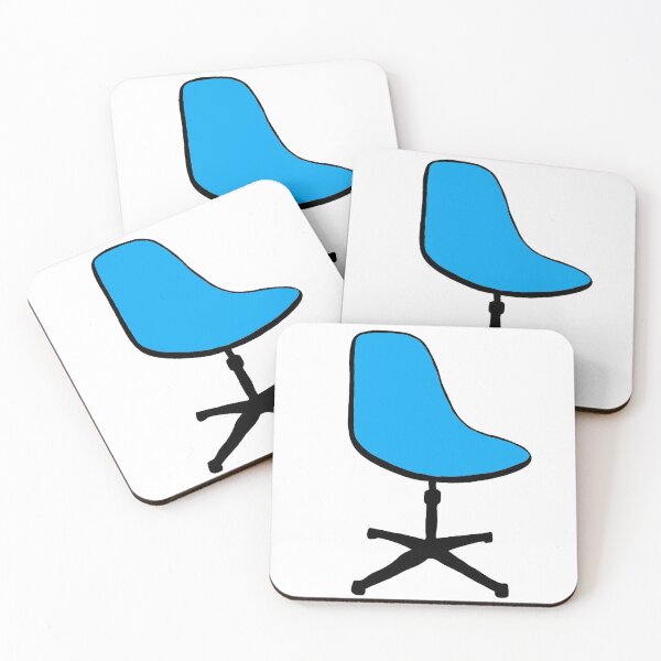 Item preview, Blue Retro Swivel Office Chair  designed and sold by CreepingWillow.