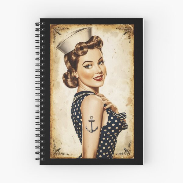 Item preview, Navy Pinup Girl designed and sold by Angry Swan Designs.