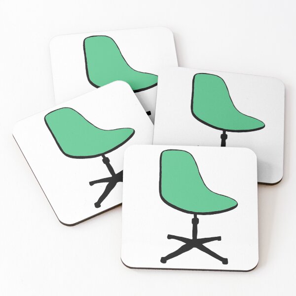 Item preview, Aqua Green Retro Swivel Office Chair  designed and sold by CreepingWillow.