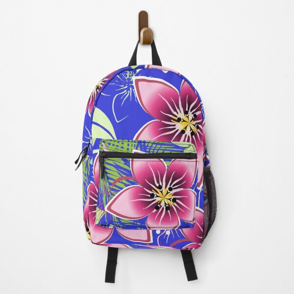Item preview, Pink Hawaiian Blossom On Royal Blue Background designed and sold by Sharon Schwalbe.