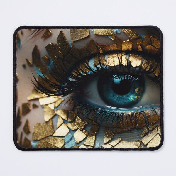 Item preview, Luxurious Vision: Woman's Eye with Gold Leaf Accents designed and sold by anytka.