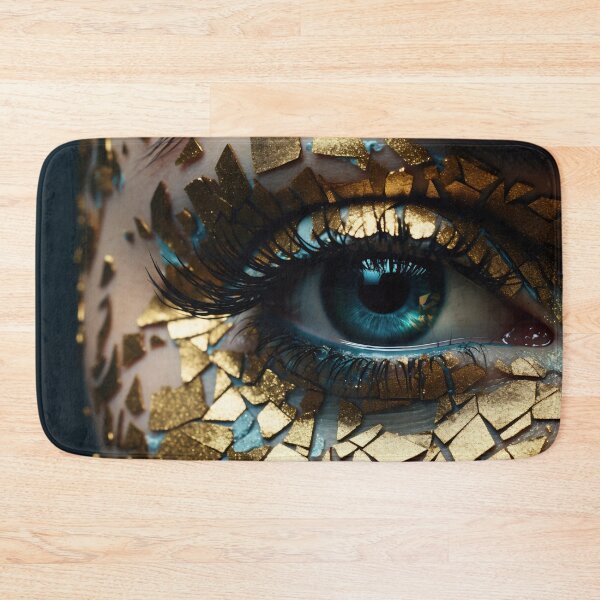 Item preview, Luxurious Vision: Woman's Eye with Gold Leaf Accents designed and sold by anytka.