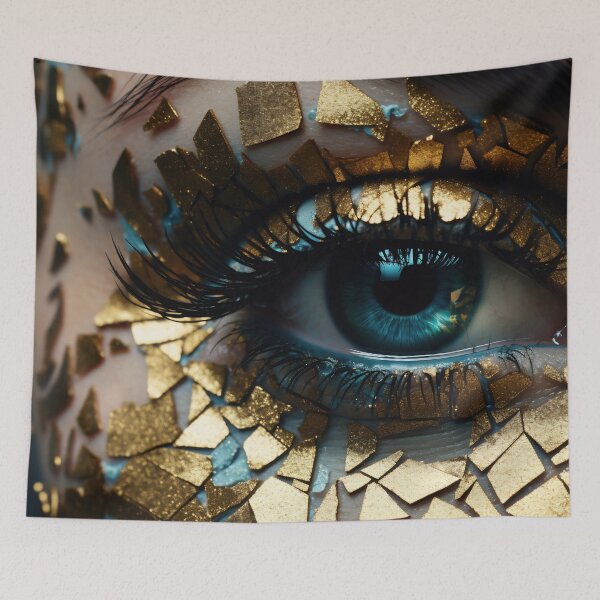 Item preview, Luxurious Vision: Woman's Eye with Gold Leaf Accents designed and sold by anytka.
