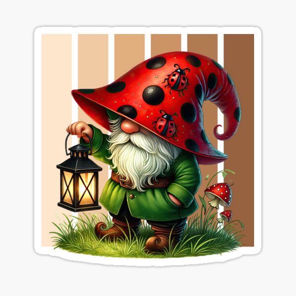 Item preview, The forest gnome with a flashlight designed and sold by LaKoszulka.